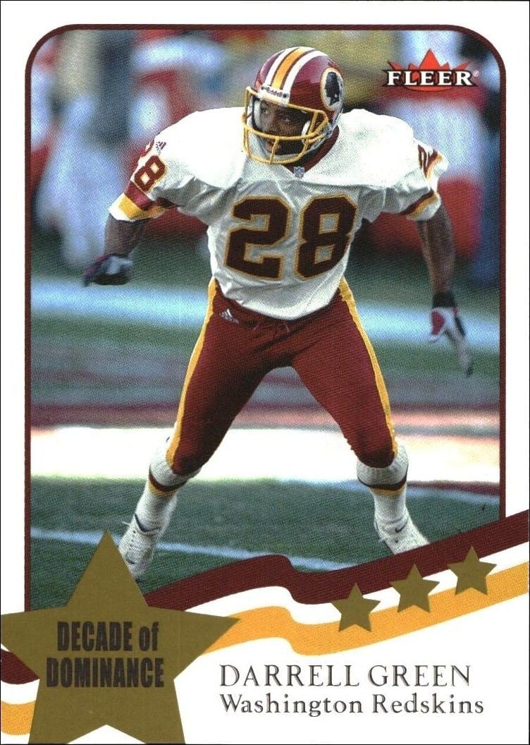 Darrell Green 2002 Fleer #249 Football Trading Card - Front 2002 Fleer Darrell Green #249 football trading card front