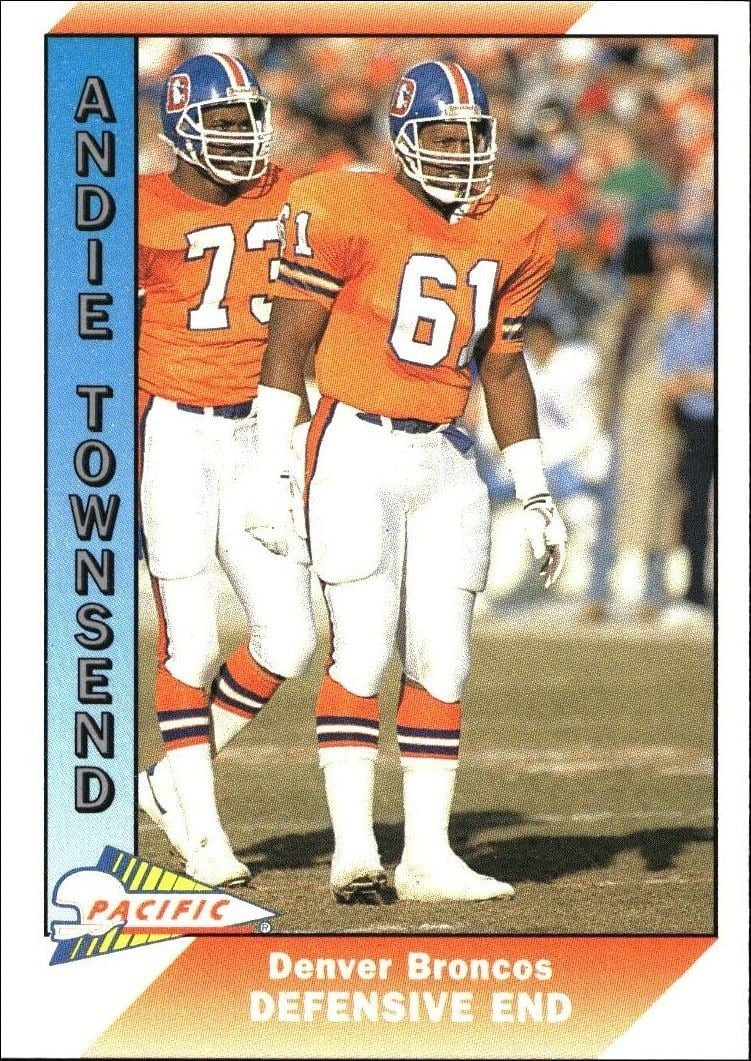 Andre Townsend 1991 Pacific #128 Football Trading Card - Front 1991 Pacific Andre Townsend #128 football trading card front