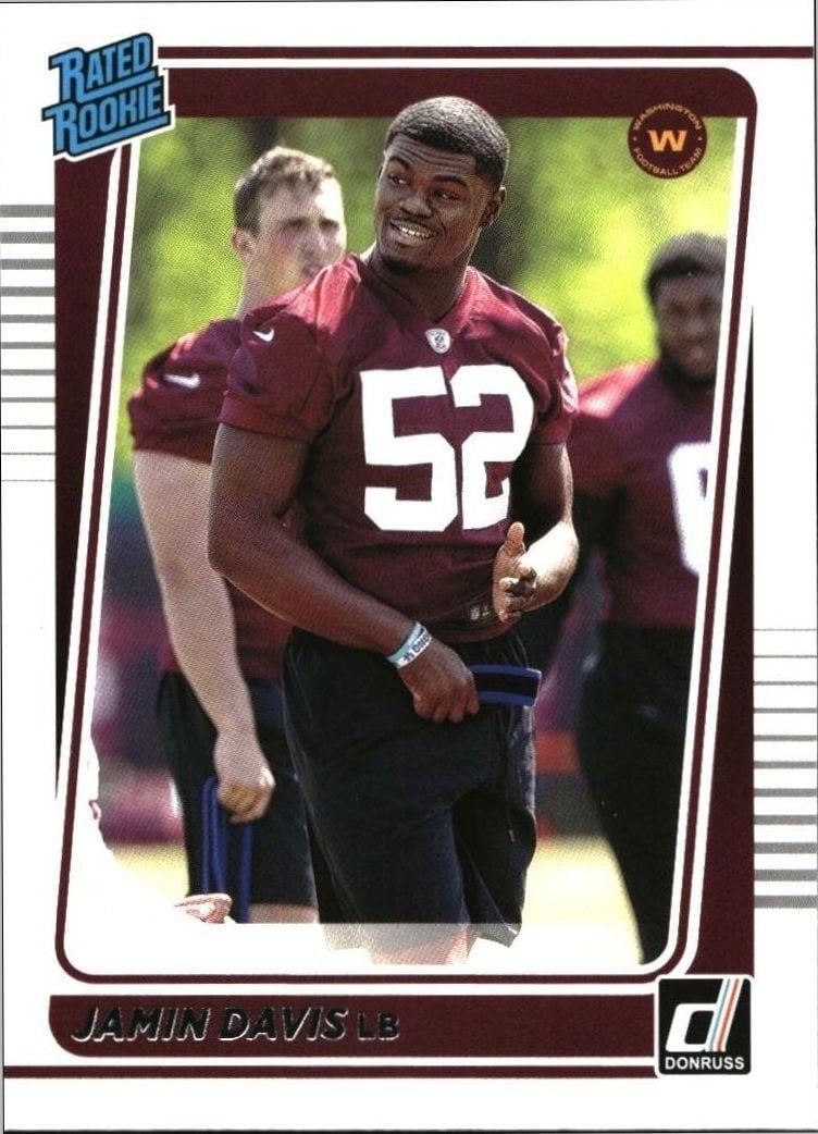 Jamin Davis 2021 Panini Donruss #337 Football Trading Card - Front 2021 Panini Donruss Jamin Davis #337 football trading card front