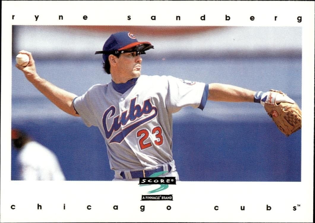 Ryne Sandberg 1997 Pinnacle Score #94 Baseball Trading Card - Front 1997 Pinnacle Score Ryne Sandberg #94 baseball trading card front