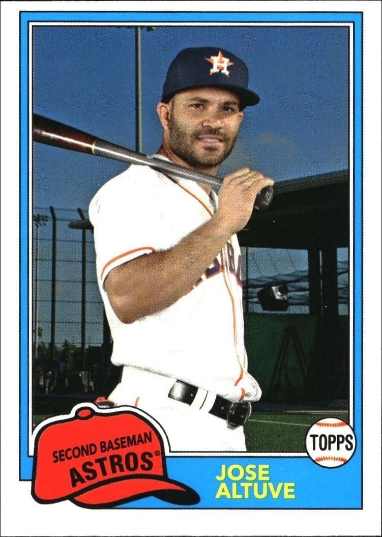 Jose Altuve 2018 Topps Archives #272 Baseball Trading Card - Front 2018 Topps Archives Jose Altuve #272 baseball trading card front