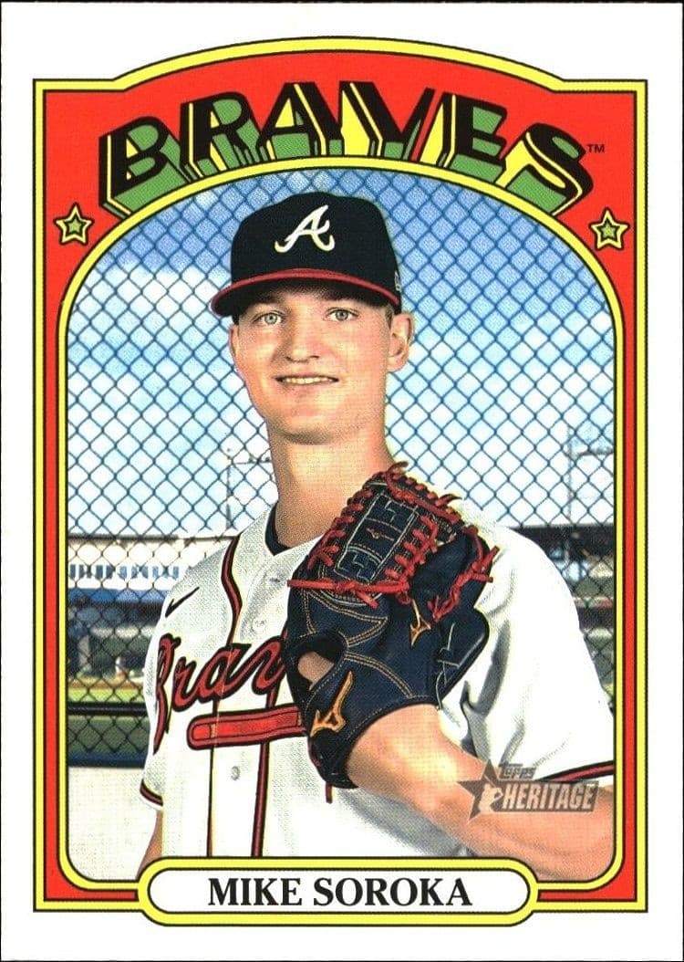 2021 Topps Heritage Mike Soroka #213 trading card