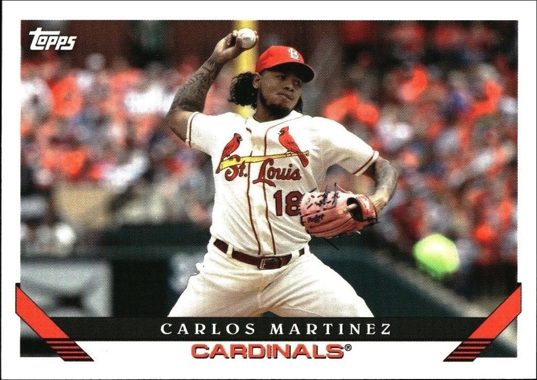 Carlos Martinez 2019 Topps Archives #257 Baseball Trading Card - Front 2019 Topps Archives Carlos Martinez #257 baseball trading card front