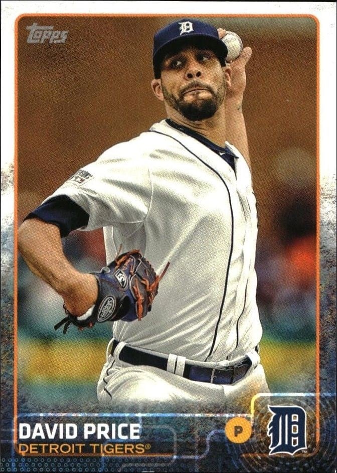 David Price 2015 Topps Series 2 #550 Baseball Trading Card - Front 2015 Topps Series 2 David Price #550 baseball trading card front