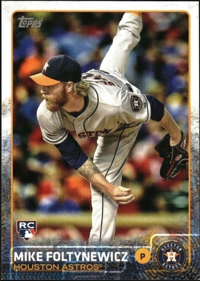 Mike Foltynewicz 2015 Topps #171 Baseball Trading Card - Front 2015 Topps Mike Foltynewicz #171 baseball trading card front