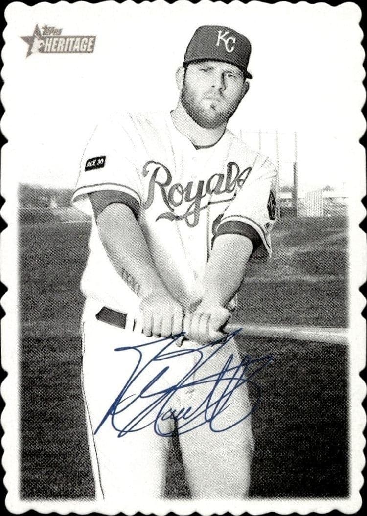 2018 Topps Heritage Mike Moustakas #14 trading card