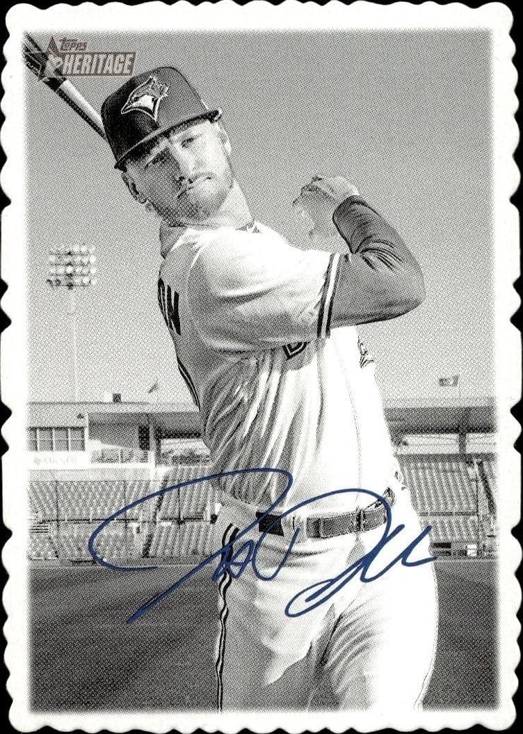 Josh Donaldson 2018 Topps Heritage #7 Baseball Trading Card - Front 2018 Topps Heritage Josh Donaldson #7 baseball trading card front