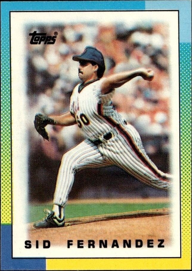 1990 Topps Minis Sid Fernandez #66 trading card