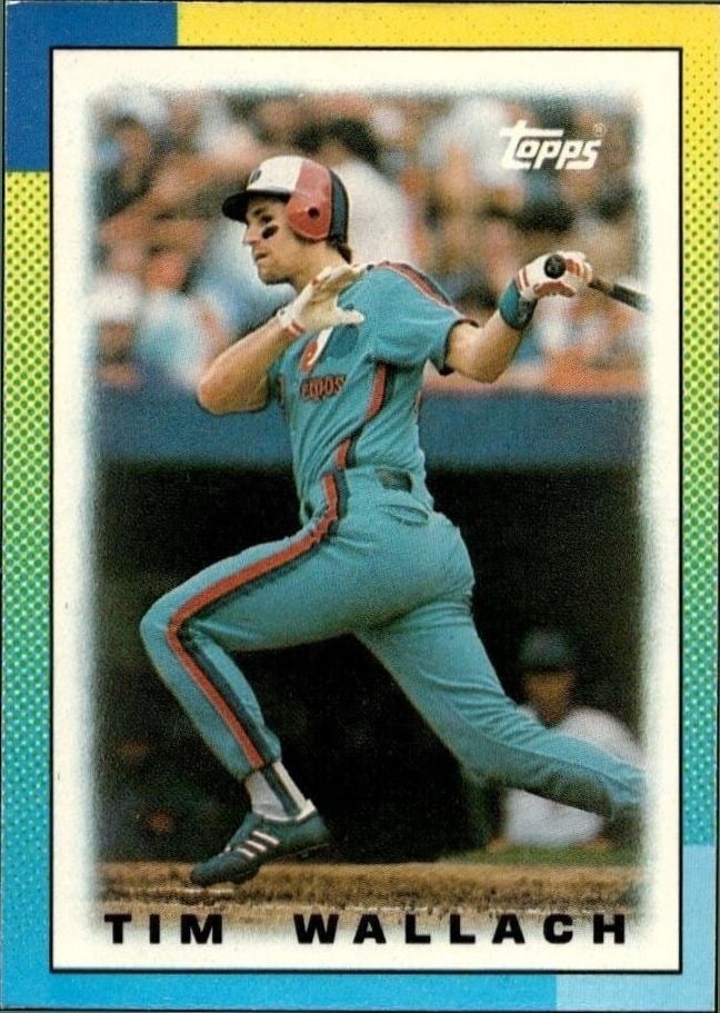 Tim Wallach 1990 Topps Minis #64 Baseball Trading Card - Front 1990 Topps Minis Tim Wallach #64 baseball trading card front