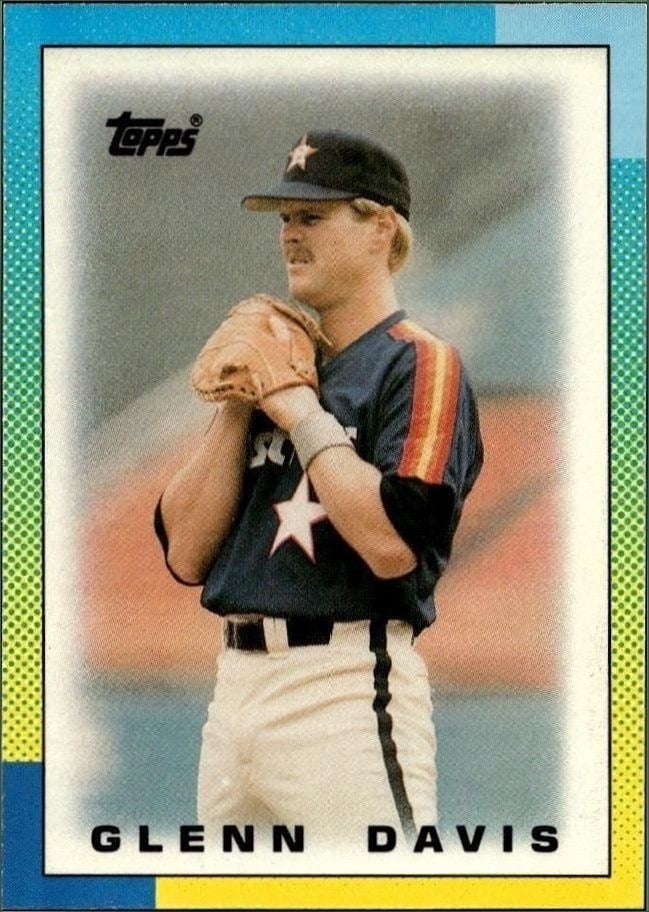 Glenn Davis 1990 Topps Minis #55 Baseball Trading Card - Front 1990 Topps Minis Glenn Davis #55 baseball trading card front