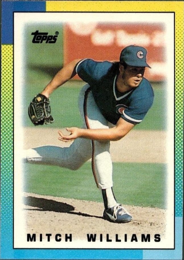 1990 Topps Minis Mitch Williams #52 trading card