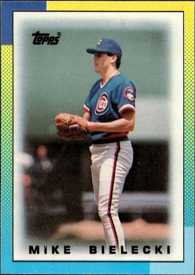 1990 Topps Minis Mike Bielecki #48 trading card