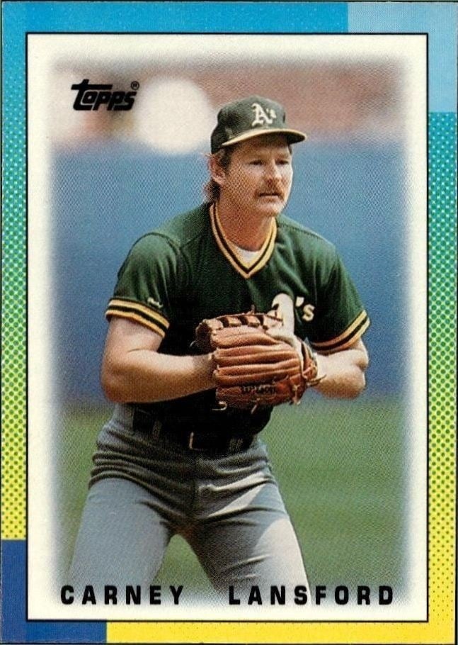 Carney Lansford 1990 Topps Minis #29 Baseball Trading Card - Front 1990 Topps Minis Carney Lansford #29 baseball trading card front