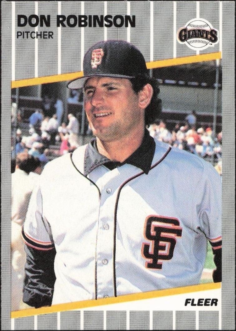 Don Robinson 1989 Fleer #342 Baseball Trading Card - Front 1989 Fleer Don Robinson #342 baseball trading card front