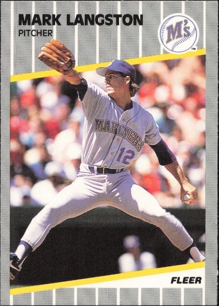 Mark Langston 1989 Fleer #551 Baseball Trading Card - Front 1989 Fleer Mark Langston #551 baseball trading card front
