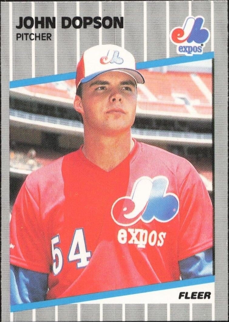 John Dopson 1989 Fleer #373 Baseball Trading Card - Front 1989 Fleer John Dopson #373 baseball trading card front