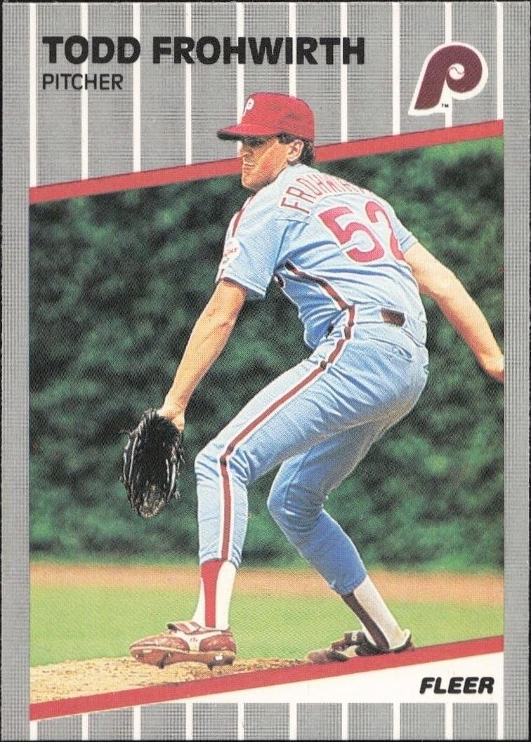 Todd Frohwirth 1989 Fleer #567 Baseball Trading Card - Front 1989 Fleer Todd Frohwirth #567 baseball trading card front