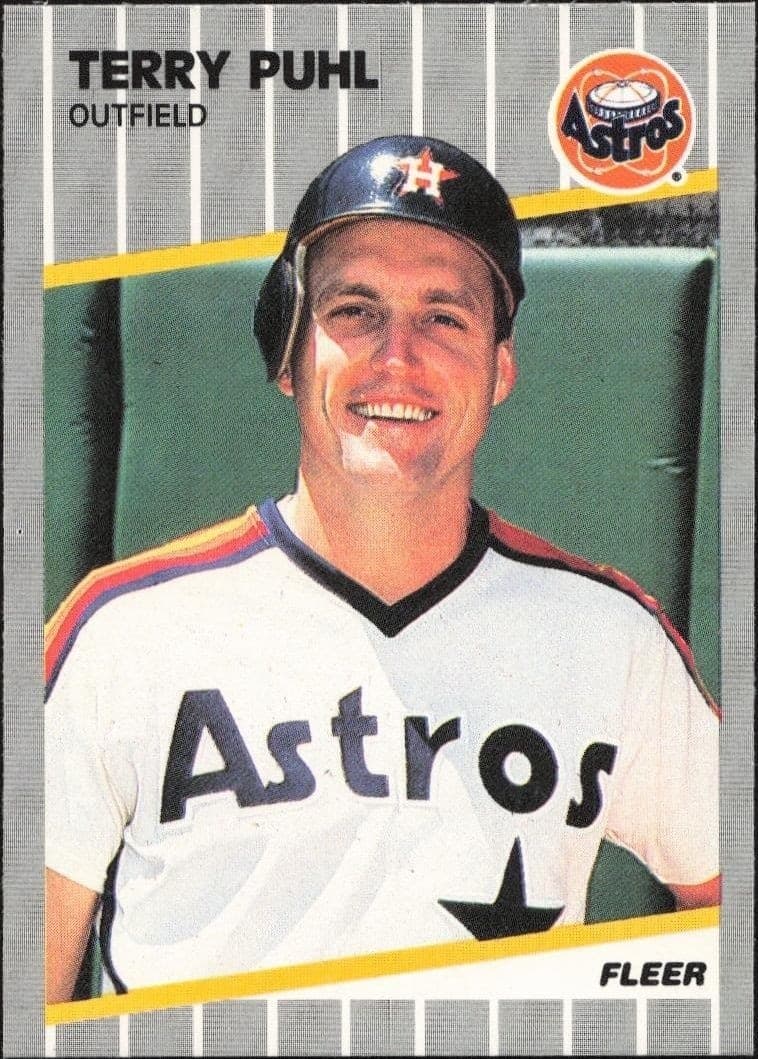 1989 Fleer Terry Puhl #364 trading card