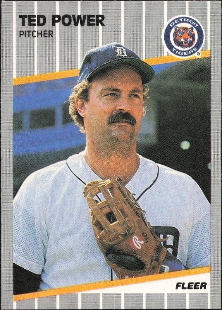 Ted Power 1989 Fleer #142 Baseball Trading Card - Front 1989 Fleer Ted Power #142 baseball trading card front