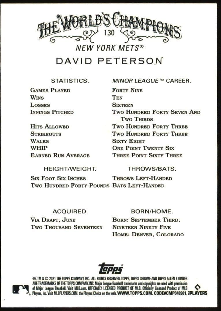 David Peterson - Back