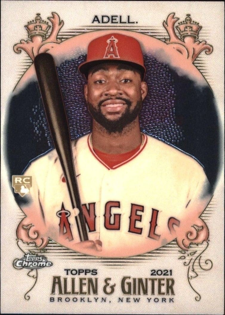 Jo Adell 2021 Topps Allen & Ginter Chrome #142 Baseball Trading Card - Front 2021 Topps Allen & Ginter Chrome Jo Adell #142 baseball trading card front