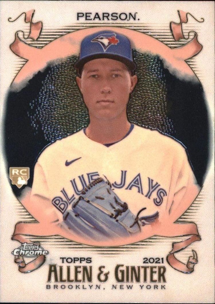 Nate Pearson 2021 Topps Allen & Ginter Chrome #113 Baseball Trading Card - Front 2021 Topps Allen & Ginter Chrome Nate Pearson #113 baseball trading card front