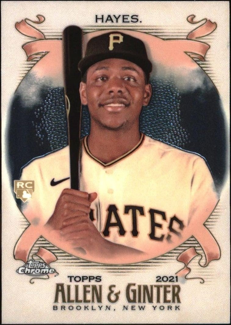 Ke'Bryan Hayes 2021 Topps Allen & Ginter Chrome #39 Baseball Trading Card - Front 2021 Topps Allen & Ginter Chrome Ke'Bryan Hayes #39 baseball trading card front