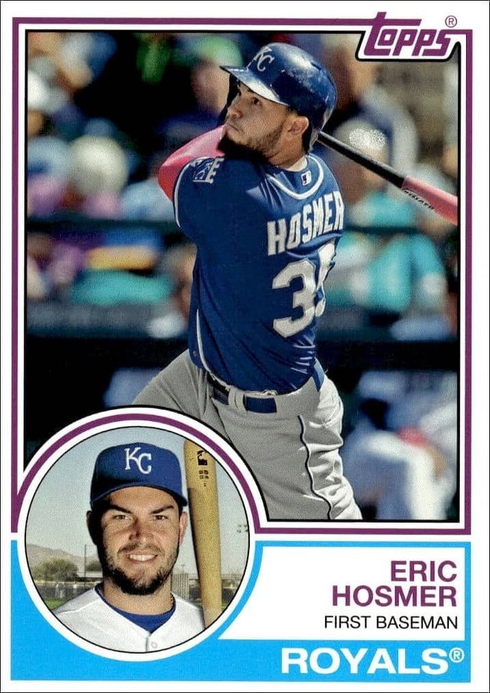 Eric Hosmer 2015 Topps Archives #247 Baseball Trading Card - Front 2015 Topps Archives Eric Hosmer #247 baseball trading card front
