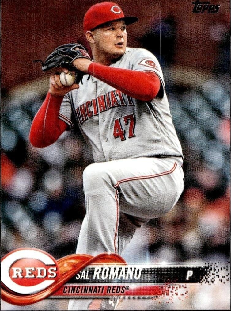 Sal Romano 2018 Topps Update Series #US135 Baseball Trading Card - Front 2018 Topps Update Series Sal Romano #US135 baseball trading card front