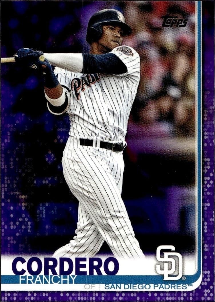Franchy Cordero 2019 Topps Series 2 #539 Baseball Trading Card - Front 2019 Topps Series 2 Franchy Cordero #539 baseball trading card front