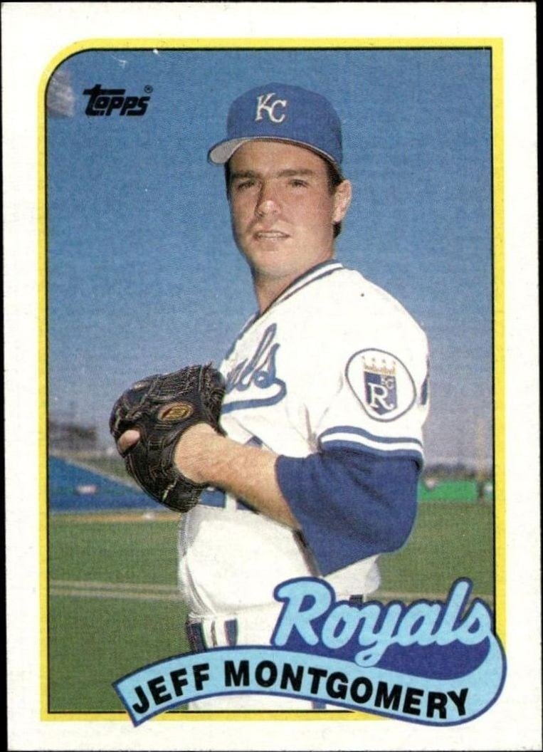 Jeff Montgomery 1989 Topps #116 Baseball Trading Card - Front 1989 Topps Jeff Montgomery #116 baseball trading card front