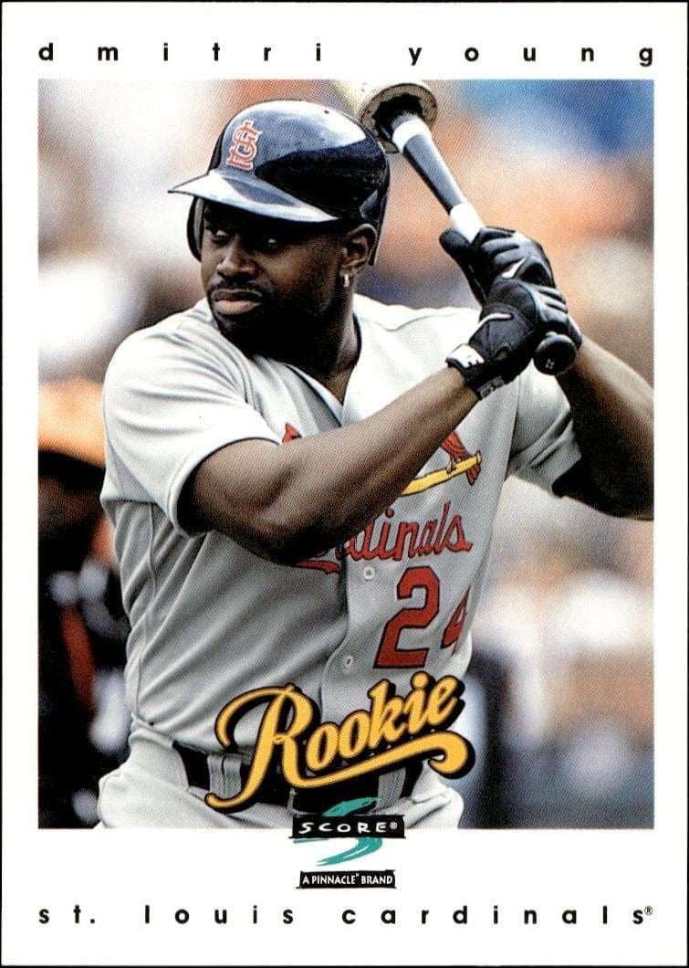 Dmitri Young 1997 Pinnacle Score #478 Baseball Trading Card - Front 1997 Pinnacle Score Dmitri Young #478 baseball trading card front