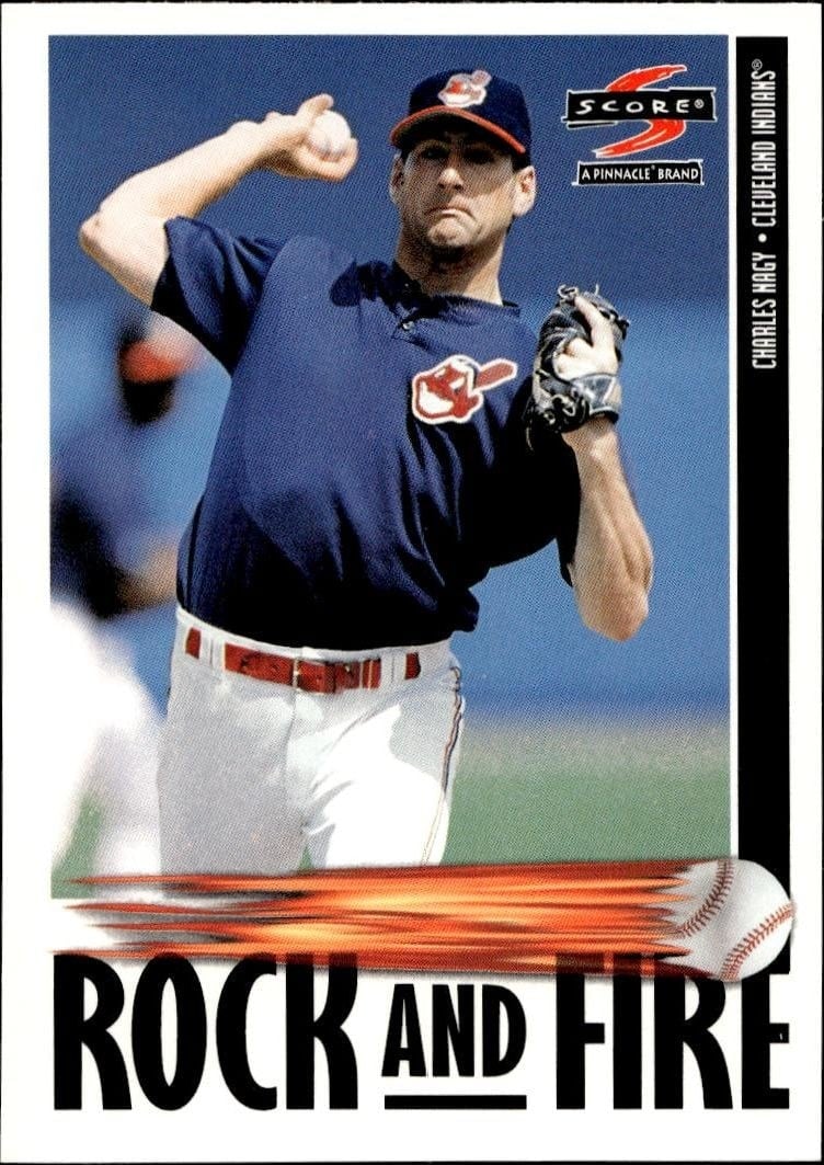 Charles Nagy 1997 Pinnacle Score #526 Baseball Trading Card - Front 1997 Pinnacle Score Charles Nagy #526 baseball trading card front