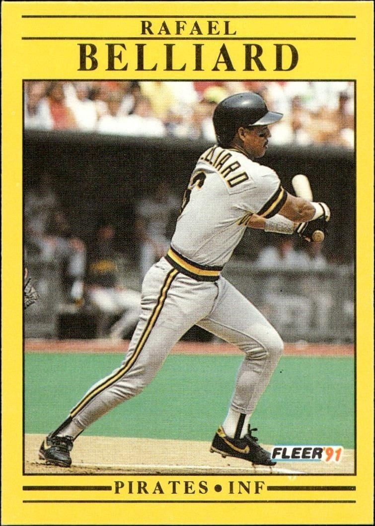 Rafael Belliard 1991 Fleer #32 Baseball Trading Card - Front 1991 Fleer Rafael Belliard #32 baseball trading card front