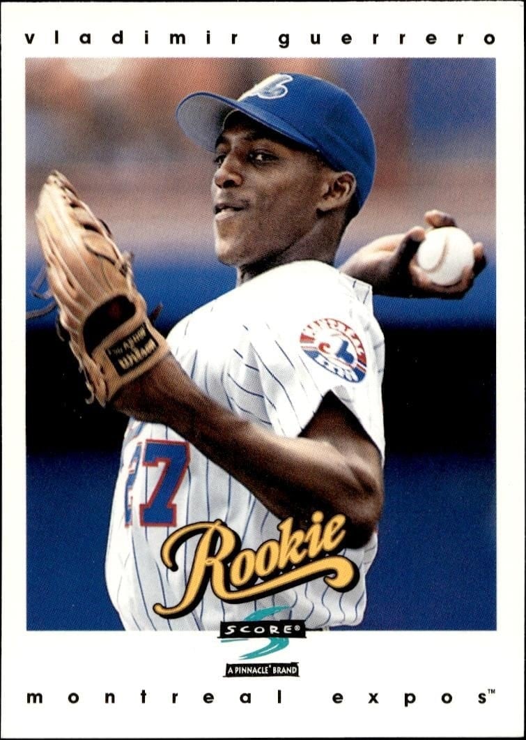 Vladimir Guerrero 1997 Pinnacle Score #489 Baseball Trading Card - Front 1997 Pinnacle Score Vladimir Guerrero #489 baseball trading card front