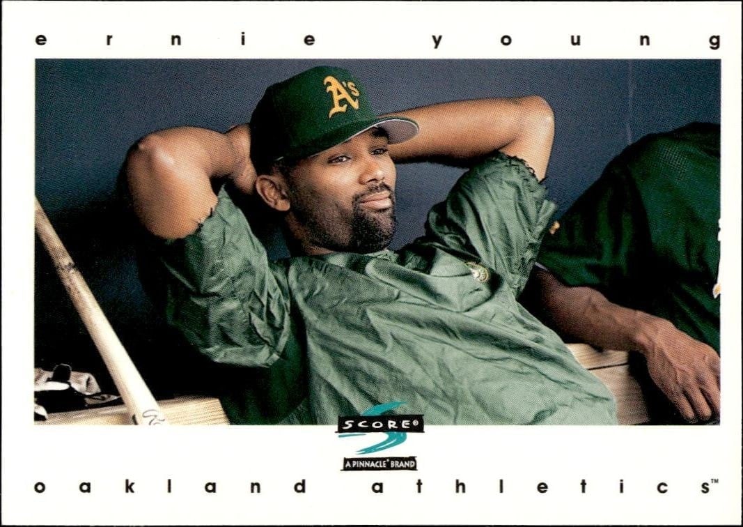 Ernie Young 1997 Pinnacle Score #432 Baseball Trading Card - Front 1997 Pinnacle Score Ernie Young #432 baseball trading card front