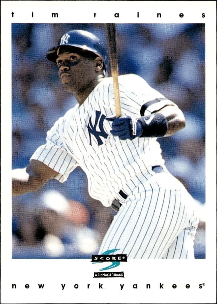 Tim Raines 1997 Pinnacle Score #391 Baseball Trading Card - Front 1997 Pinnacle Score Tim Raines #391 baseball trading card front