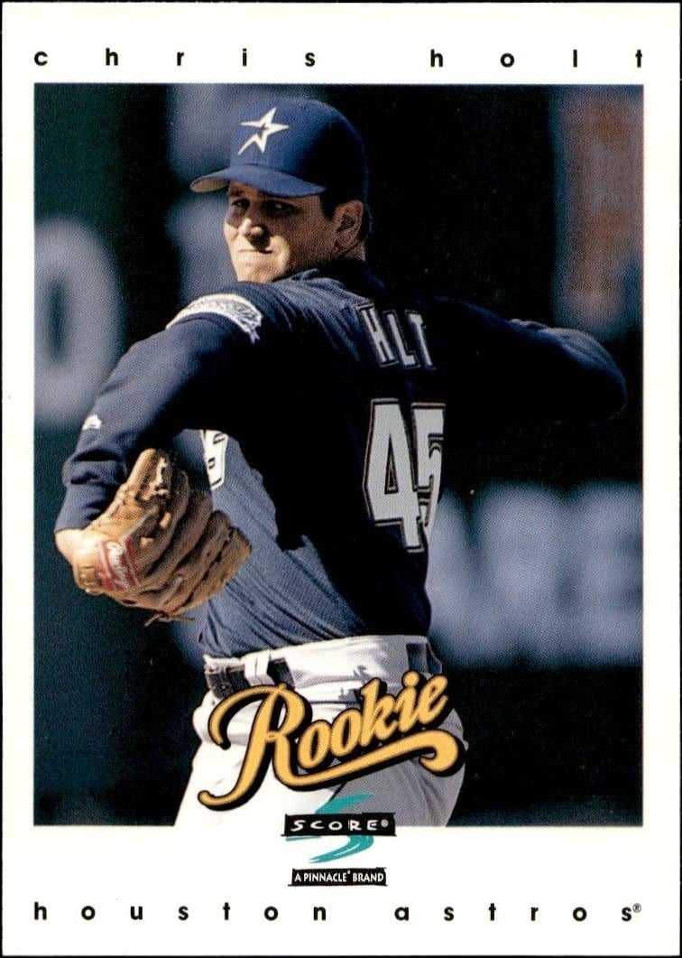 Chris Holt 1997 Pinnacle Score #487 Baseball Trading Card - Front 1997 Pinnacle Score Chris Holt #487 baseball trading card front