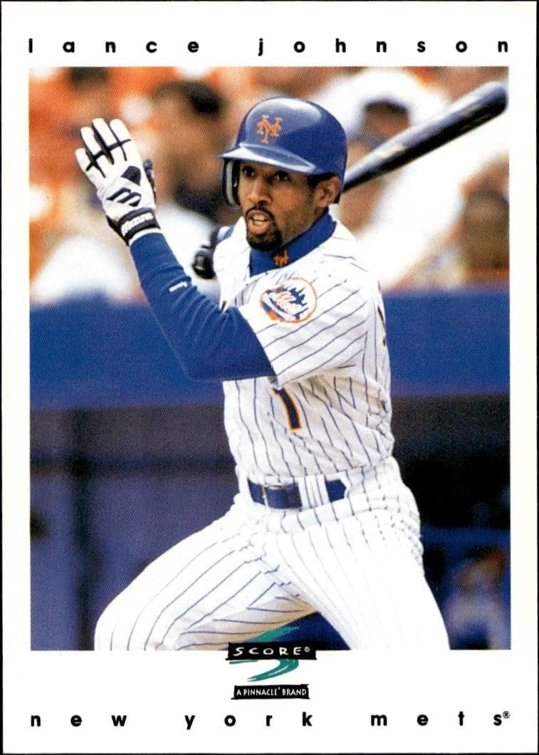 Lance Johnson 1997 Pinnacle Score #237 Baseball Trading Card - Front 1997 Pinnacle Score Lance Johnson #237 baseball trading card front