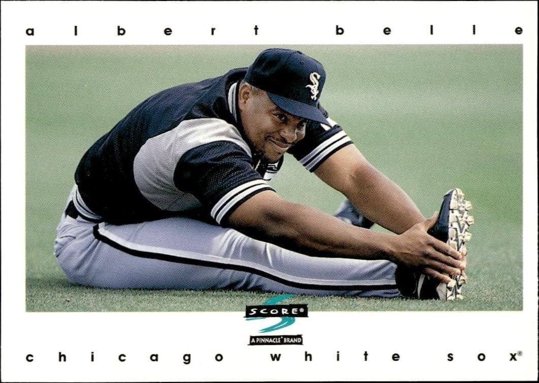 Albert Belle 1997 Pinnacle Score #428 Baseball Trading Card - Front 1997 Pinnacle Score Albert Belle #428 baseball trading card front