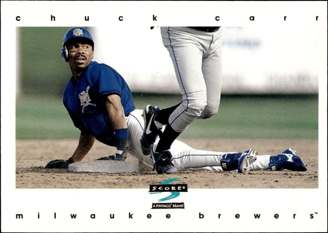 Chuck Carr 1997 Pinnacle Score #436 Baseball Trading Card - Front 1997 Pinnacle Score Chuck Carr #436 baseball trading card front