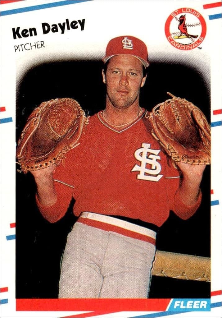 Ken Dayley 1988 Fleer #30 Baseball Trading Card - Front 1988 Fleer Ken Dayley #30 baseball trading card front