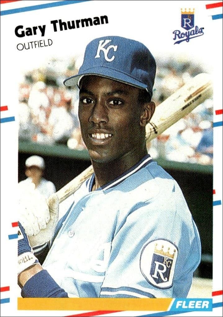 Gary Thurman 1988 Fleer #272 Baseball Trading Card - Front 1988 Fleer Gary Thurman #272 baseball trading card front