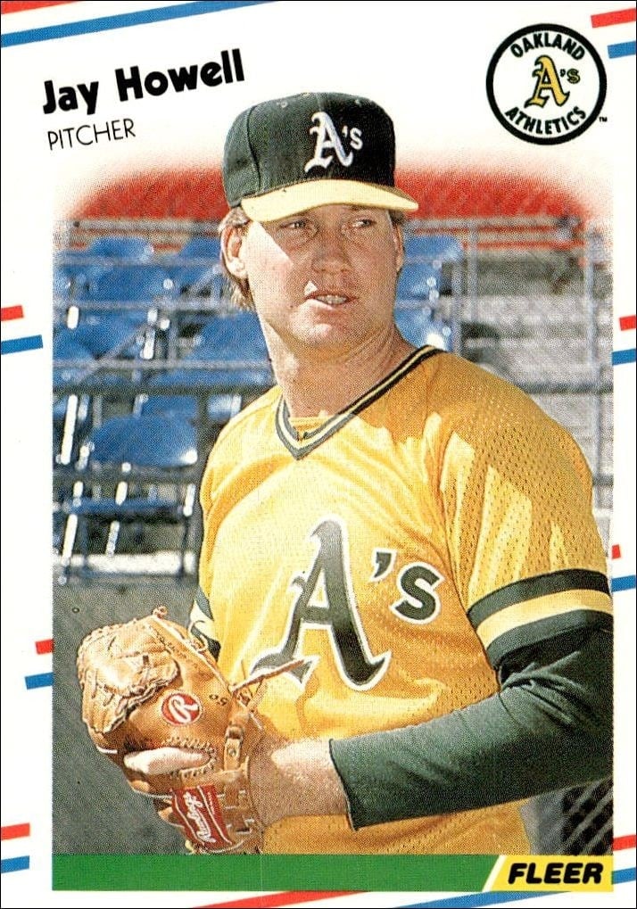 Jay Howell 1988 Fleer #282 Baseball Trading Card - Front 1988 Fleer Jay Howell #282 baseball trading card front