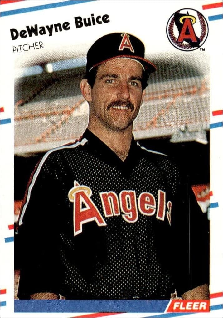 DeWayne Buice 1988 Fleer #487 Baseball Trading Card - Front 1988 Fleer DeWayne Buice #487 baseball trading card front