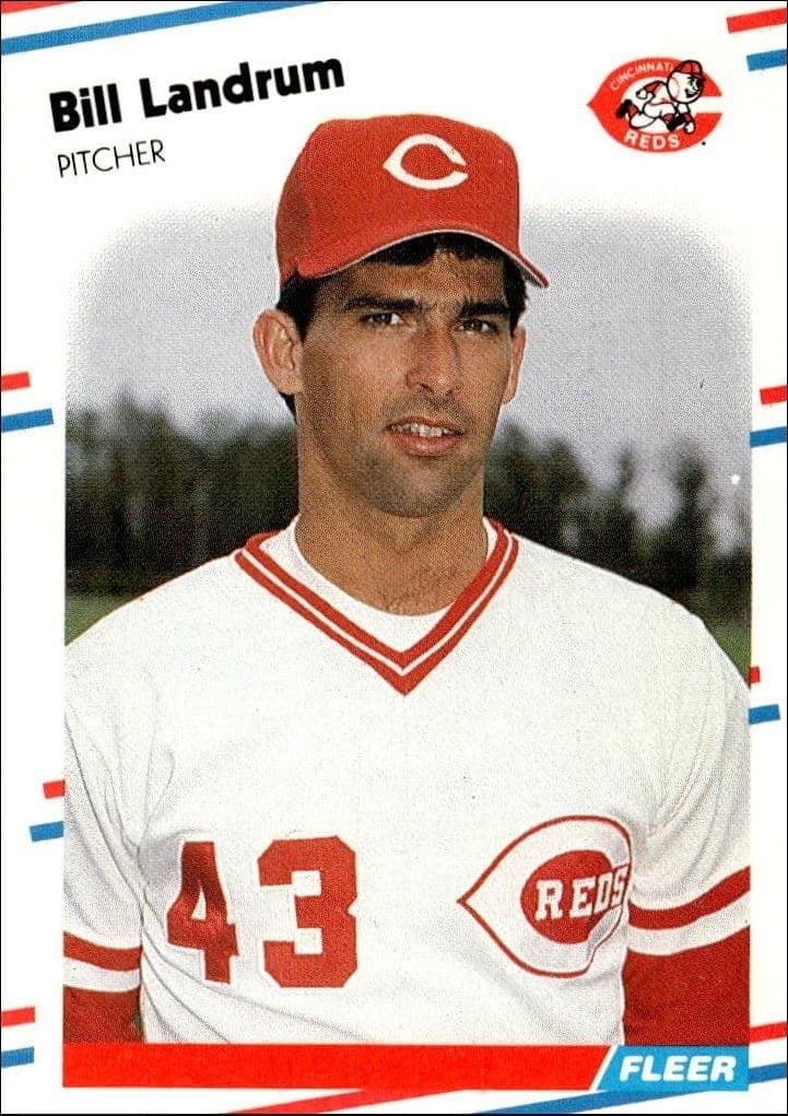 Bill Landrum 1988 Fleer #238 Baseball Trading Card - Front 1988 Fleer Bill Landrum #238 baseball trading card front