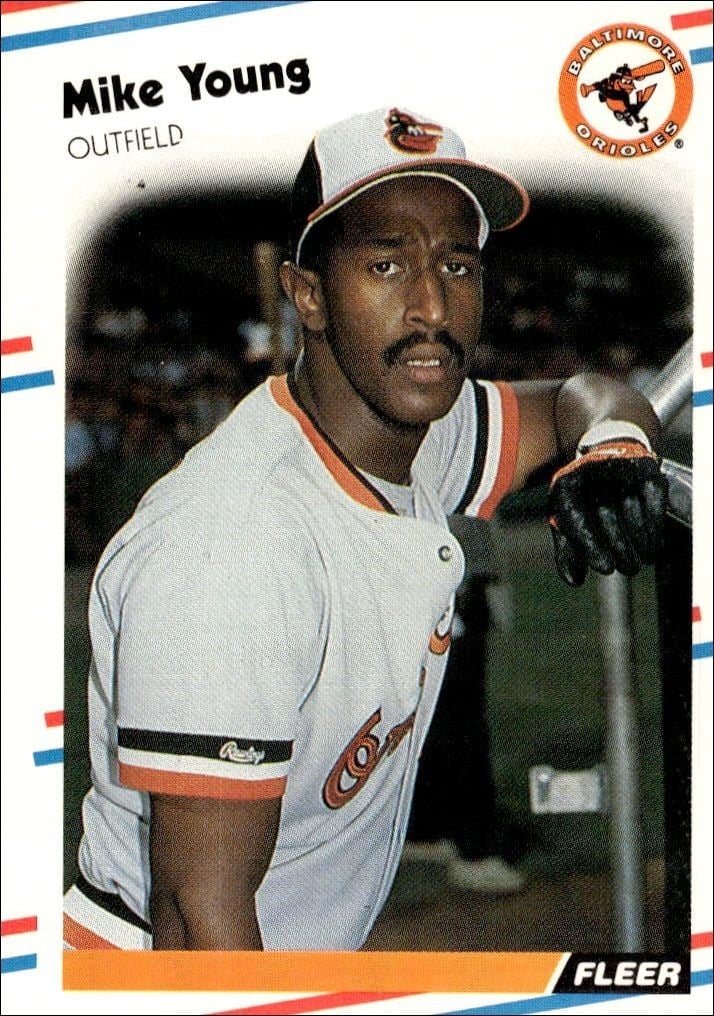 1988 Fleer Mike Young #575 trading card