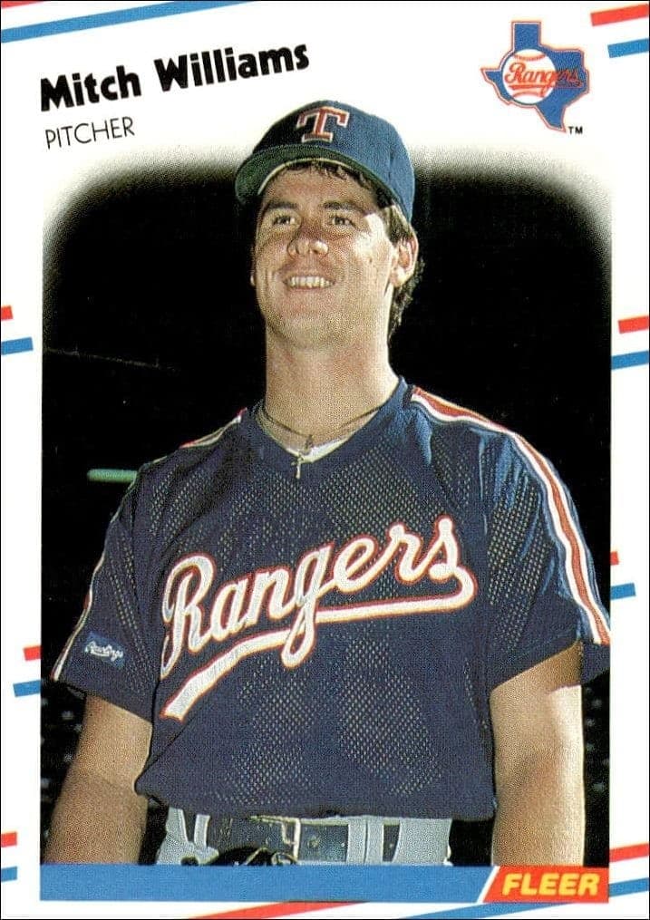 1988 Fleer Mitch Williams #482 trading card