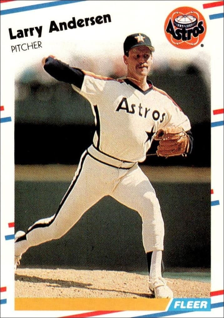 Larry Andersen 1988 Fleer #438 Baseball Trading Card - Front 1988 Fleer Larry Andersen #438 baseball trading card front