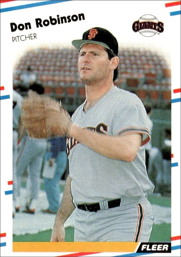 1988 Fleer Don Robinson #95 trading card